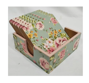 Latest Design Wooden MDF <b>Coasters</b> Set Customised Shape Table Mats <b>Pink</b> Orange Red Design With Amazing Price - Product Image 2
