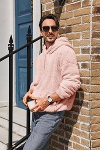 Men's Sherpa Fleece <b>Hoodie</b> Winter Warm <b>Teddy</b> Pullover Sweatshirt Custom Men's <b>Teddy</b> Fleece <b>Hoodie</b> Oversized Sherpa Sweatshirt - Product Image 5