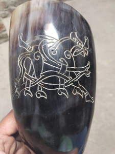 Nuevo Producto FAIZA CRAFT, Cuerno Vikingo para Beber con Soporte, Capacidad de 300 ml, Hecho a Mano, Ecológico y a Prueba de Fugas, Uttar Pradesh - Product Image 6