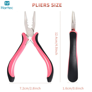 Meilleures pinces à extensions de cheveux professionnelles de qualité supérieure, couleur rose et noire, poignée de bonne qualité, matériau de première qualité, robustes, antidérapantes - Product Image 6