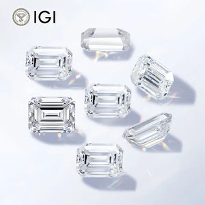 Lab Grown Diamond DEF Color VVS VS Clarity CVD Loose Diamond <b>Step</b> Cut Rectangle Stone Wholesale price IGI Certified Emerald cut - Product Image 1