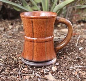 Wooden Mug Handmade Solid Wood Coffee <b>Cup</b> Natural Finish Rustic Style Eco Friendly Drinking Mug for Home - Product Image 1