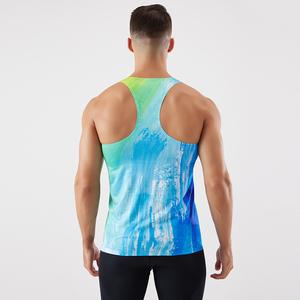 Débardeur de sport pour homme, taille US, avec logo personnalisé, 65% coton, respirant, uni, pour fitness, course à pied, basketball, entraînement, gym - Product Image 6