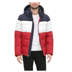 Men's Stylish High Street Woven Coated Hooded Waterproof Windproof Breathable Quick Dry Lightweight <b>Puffer</b> <b>Jacket</b> Winter - Product Image 4