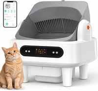 Litière automatique autonettoyante 65L pour chats, silencieuse 35dB, avec capteur bio-radar et contrôle par application, idéale pour plusieurs chats