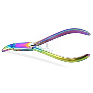 Pince orthodontique à revêtement arc-en-ciel, instrument de pliage de fil de type bec d'oiseau, outil chirurgical manuel certifié CE Classe I - Product Image 1