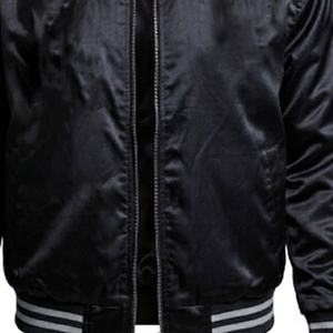Zeta Black Sorority Satin Varsity Bomber Jacket Custom Embroidered Greek Letter Lightweight Eco-Friendly Women’s Autumn Winter - Product Image 5