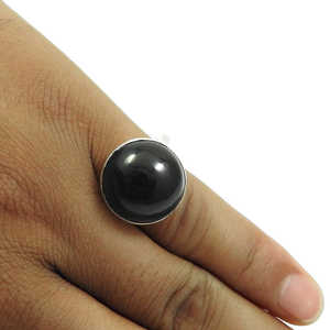 Genuine Black Onyx Gemstone <b>Ring</b> In 925 Sterling <b>Silver</b> Handmade Bohemian <b>Statement</b> <b>Ring</b> Elegant Fine Jewelry For Weddings - Product Image 3