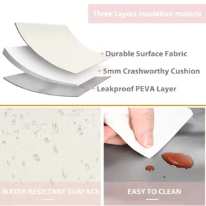 Women's Large Capacity Portable Cooler Bag Custom Designed Aluminum Foil Thermal Lunch Bag Made of Durable Polyester - Product Image 3