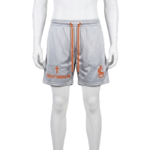 Shorts de sport décontractés unisexes en toile mi-longue style hip-hop américain, respirants et à séchage rapide, en maille, pour le basketball, 100 % polyester - Product Image 1