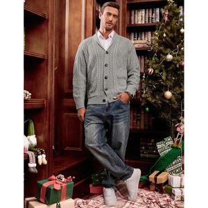 <b>Men</b>’s Stylish Acrylic Knit <b>Cardigan</b> Sweater Premium Soft Feel <b>Long</b> Sleeve Button Front Warm Casual Layering Top for Autumn - Product Image 6