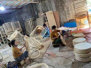 Cesta organizadora de utensilios de ratán negro, cesta para cubiertos, cesta de cocina para mesa de comedor y uso en la cocina - Product Image 6