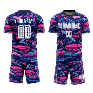 ชุดเสื้อฟุตบอลแบบซับลิเมชั่นสั่งทำพิเศษ แขนสั้น ระบายเหงื่อได้ดี ผลิตจากโพลีเอสเตอร์ ชุดกีฬาฟุตบอลสำหรับทุกเพศ - Product Image 2