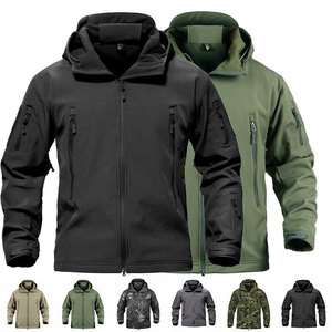 High Custom Designed <b>Men's</b> Hooded Softshell <b>Jacket</b> Windproof Windbreaker Heated Lightweight Nylon Zipper <b>Long</b> Fleece Sports - Product Image 4