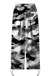 Women's Business Casual Regular Fit Cargo Pants <b>Elastic</b> Waist Solid Print Autumn <b>Work</b> Clothes for 100% Cotton Embroidery - Product Image 3