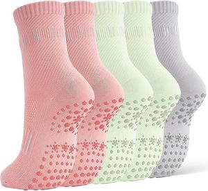 Pilates <b>Socks</b> With <b>Grips</b> for Women Cute Non Slip Crew Gripper Yoga <b>Sock</b>-Grippy Sticky for Hospital/Dance Barre/Workout - Product Image 1