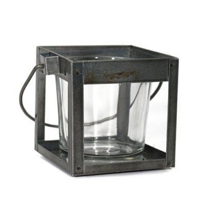 Lámpara de vela negra de metal y vidrio, la más vendida, para decoración del hogar, con portavelas de acabado negro mate, personalizable para Navidad - Product Image 1