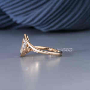 Pear Cut Lab Grown Diamond <b>Solitaire</b> <b>Ring</b> S925 Sterling <b>Silver</b> White Metal Luxury 1.05 Carat EF Clarity VS+ Quality - Product Image 4