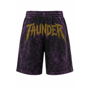 Pantalones Cortos de Hombre con Logotipo Personalizado a la Moda, Lavado Ácido, Aspecto Desgastado, Tela de Algodón, Ropa Casual de Verano, Transpirable, Estilo Urbano - Product Image 3