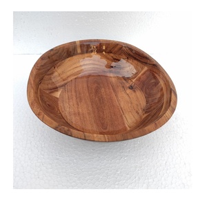 ชามเสิร์ฟแฮนด์เมดคุณภาพไม้บริสุทธิ์ชามเสิร์ฟทรงกลม ชามขายร้อนและขายส่งสําหรับตกแต่งบ้านและโรงแรม - Product Image 1