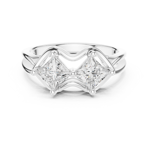 ชุดแหวนเจ้าสาวประดับเพชรกลมสีทอง10K ประดับอัญมณีและดูน่ามอง - Product Image 6