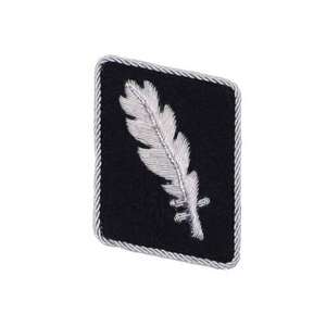 Écusson de grade brodé personnalisé à coudre, forme rectangulaire, insignes en plumes argentées, décorations pour uniformes en tissu - Product Image 4