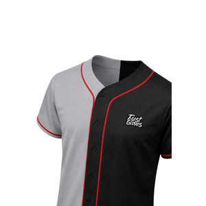 Custom Baseball Jersey Black Gray Color Short Sleeve Embroidery Logo Unisex Adult <b>Moisture</b> Wicking Regular Fit - Product Image 5