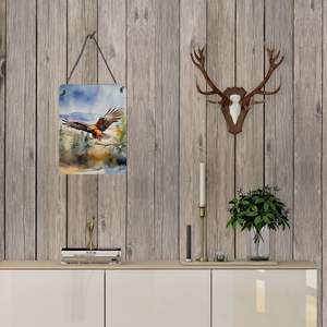 New 12x16 Multicolor Hawk Wall Door Hanging Prints Aluminum Metal <b>Sign</b> for <b>Kitchen</b> Bar Bathroom Home Decor Front Door Plaque - Product Image 3