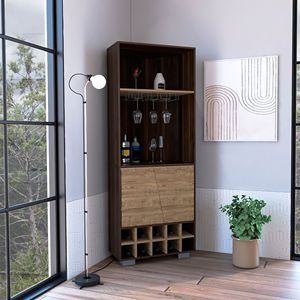 Nassau angolo Bar doppia porta armadio con dieci Built-In portabottiglie due ripiani e un ripiano interno - Product Image 1