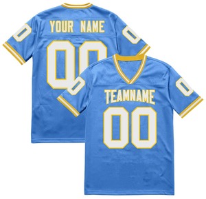 2425 Nouveaux maillots de football américain personnalisés avec le nom de l'équipe, motif à carreaux, lettres, t-shirts pour fans adultes 2025 - Product Image 5