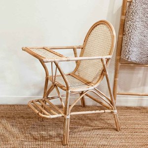 Sustainable rattan baby feeding chair cheap price wholesale handmade cane high chairs for <b>kid</b> - Product Image 1