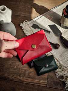 Genuine <b>Leather</b> Cash Envelope Portable Slim Design Custom Logo Multi-Function Easy to Carry Daily Use Unisex LCE-0066 - Product Image 5