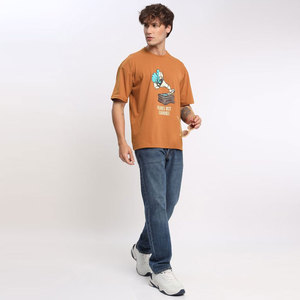 Camiseta de Moda Urbana Holgada para Hombre, Camiseta Informal Ligera para Uso Diario, Camiseta Holgada con Cuello Redondo para Hombre - Product Image 2