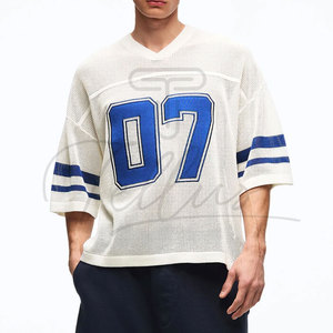 Camiseta Boxy Personalizada de Calidad, Camiseta Oversize Lisa con Corte Boxy, Camiseta de Malla de Moda Oversize para Hombre - Product Image 6