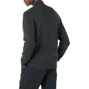 Plain Black Half <b>Zip</b> Sweatshirt Men Casual Cotton Pullover OEM ODM Custom Apparel USA Streetwear Fashion - Product Image 3