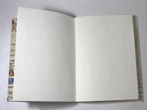 Carnet à couverture rigide personnalisé fait main en papier de coton recyclé couleur crème avec impression de script et de symboles anciens - Product Image 4