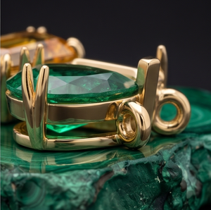 Colgante de Lujo con Zafiro Amarillo de Corte Esmeralda y Diamante Cultivado en Laboratorio de Corte Pera Verde Fantasía - Product Image 5