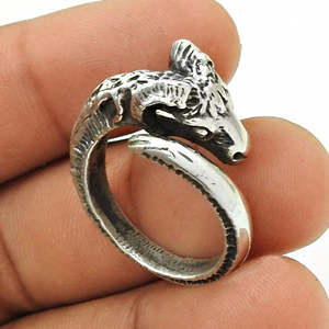 Wholesale S925 Sterling Silver Retro Sheep <b>Rings</b> For Men And Women <b>Open</b> Design Hip-hop Boho Jewelry In 925 Sterling Silver - Product Image 4
