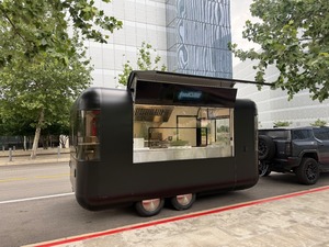 foodCUBE 001 the future of food trucks! Matte black futuristic food <b>trailer</b> - Product Image 1