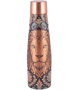 Elegante Juego de Termo de Cobre Puro Curvo con Tapas, Diseño Tradicional Chino, Botella de Agua Portátil para Viajes - Product Image 2