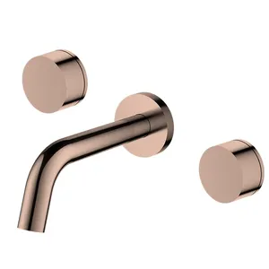 Australia Lavish Watermark Bathroom Tapware Solid Brass Brushed Copper Wall Dual Handle Basin Faucet Tap