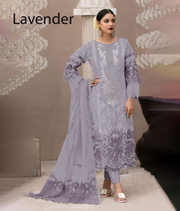 Most Selling Organza Salwar Kameez <b>Suit</b> with Traditional Embroidery & Moti Work Women's Party Wear <b>Fancy</b> Fully Stitched - Product Image 1