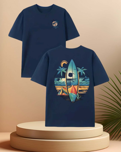 Men's Casual T-Shirt Short Sleeve O-Neck Digital <b>Print</b> Beach <b>Surf</b> Design Regular Fit 100% Cotton Jersey Breathable Custom Logo - Product Image 1