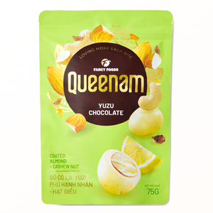 Mejor Fabricante Mayorista de Dragees de 75G, Nueces de Almendra y Anacardo Cubiertas de Chocolate Yuzu, Bocadillos HALAL, Servicio OEM/ODM, Buen Precio, Envío Global - Product Image 1