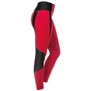 New Arrival Women's Genuine <b>Leather</b> High Rise Skinny Fit Quick Dry Compression Equestrian <b>Leggings</b> Eco-Friendly <b>Red</b> Gel Grip - Product Image 1