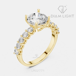 Bague de fiançailles en or blanc 14 carats avec diamant de laboratoire rond de 1,87 carat, certifiée IGI, bijoux fins pour femmes, cadeau - Product Image 6