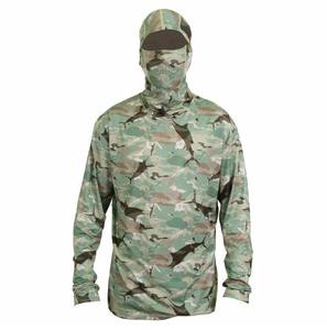 Camisa de Pesca de Manga Larga con Capucha para Hombre, Camuflaje, Protección UV UPF 50, Estilo Pullover - Product Image 5