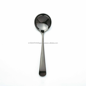Meilleures ventes miroir polonais poignée colorée ménage cuillère à riz Dessert cuillère ronde - Product Image 6