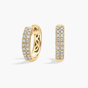 Pendientes de Aro Dobles con Diamantes Cultivados en Laboratorio de Oro Sólido de 14 Quilates para Mujer, Certificados por IGI, D VVS1, Joyería Fina de Lujo para Bodas y Fiestas - Product Image 4