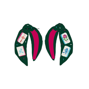 Diadema de cuentas estilo Mahjong, diseño anudado con cuentas de lujo, diadema moderna personalizada para mujer, ideal para fiestas de carnaval. - Product Image 2